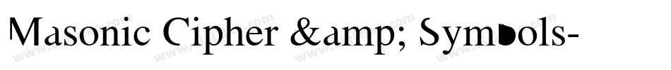 Masonic Cipher & Symbols字体转换
